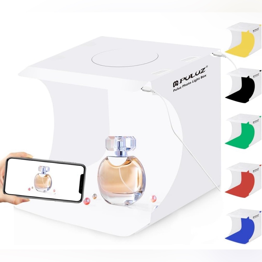 Photo Studio Box with LED Light & Multiple Backdrops